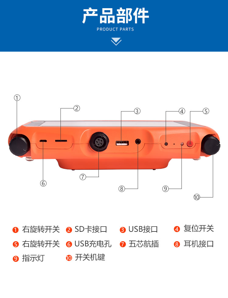 L4000管道漏水检测仪产品部件