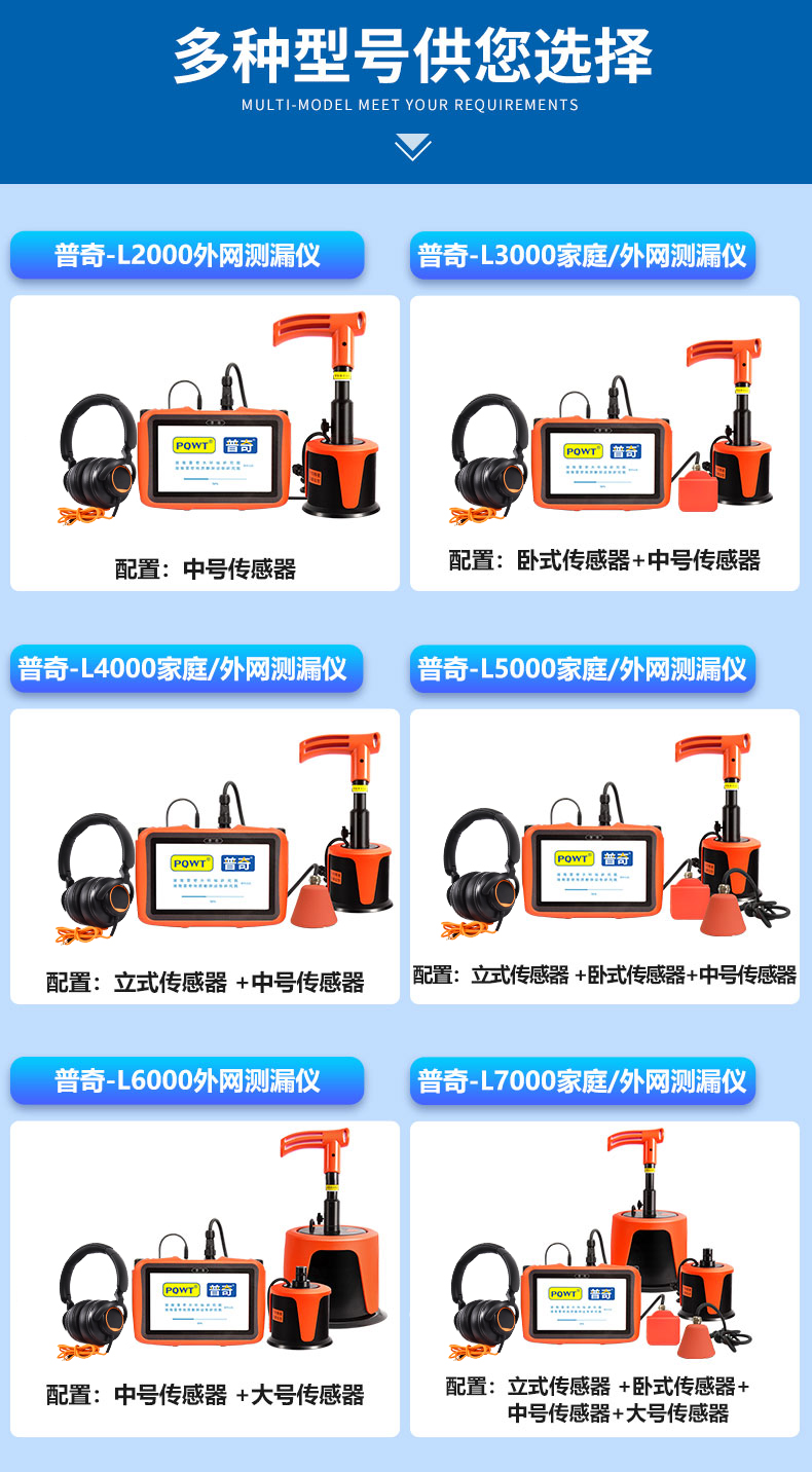 管道漏水检测仪多型号展示